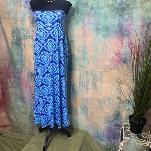 📌Soft Flowing Strapless Maxi Dress